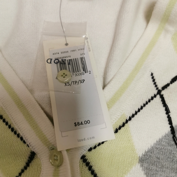 NWT, Izod argyle cardigan, xs, beautiful. - Picture 2 of 4